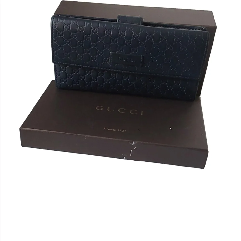 MICROGUCCISSIMA SOFT‎  CODE  449393- BMJ- 2773 MARGAUX BLUE WALLET - Picture 5 of 6